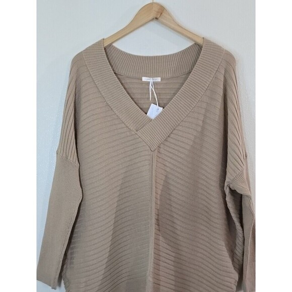 STITCHDROP Knit Tunnic Sweater Womens Size Large Pullover Dolman Sleeve V-Neck - Picture 4 of 8